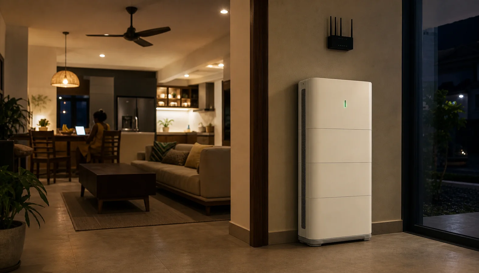 Maison entièrement alimentée par Up Power pendant une coupure de courant